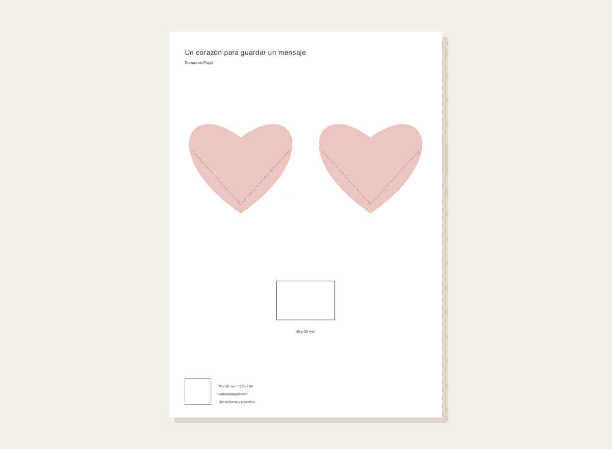 Un corazón para guardar un mensaje